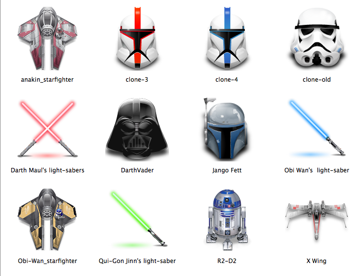Star Wars Mac Icons. Posted on December 2, 2008 by Patrick| 1 Comment